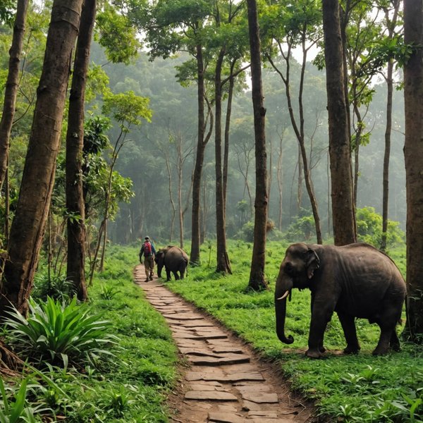 Quels sont les meilleurs itinéraires pour une randonnée dans le parc national de Chitwan, Népal?